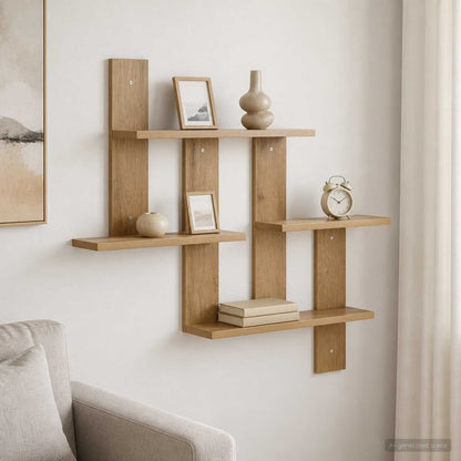 vidaXL Wall Shelf Artisan Oak 85 x 13.5 x 73.5 cm Engineered Wood