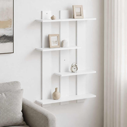 vidaXL Wall Shelf White 61 x 13.5 x 88 cm Engineered Wood