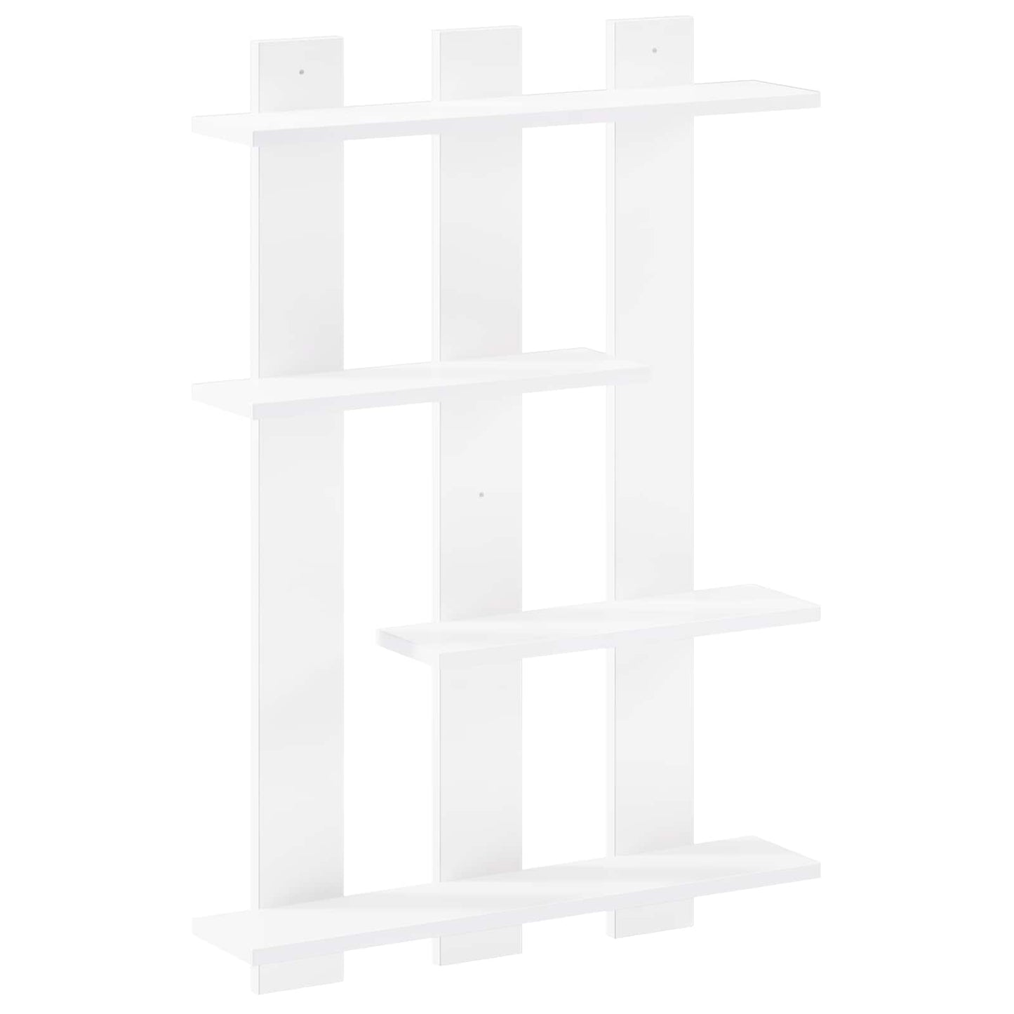 vidaXL Wall Shelf White 61 x 13.5 x 88 cm Engineered Wood