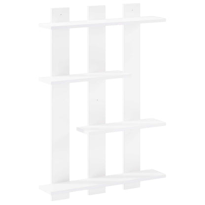 vidaXL Wall Shelf White 61 x 13.5 x 88 cm Engineered Wood