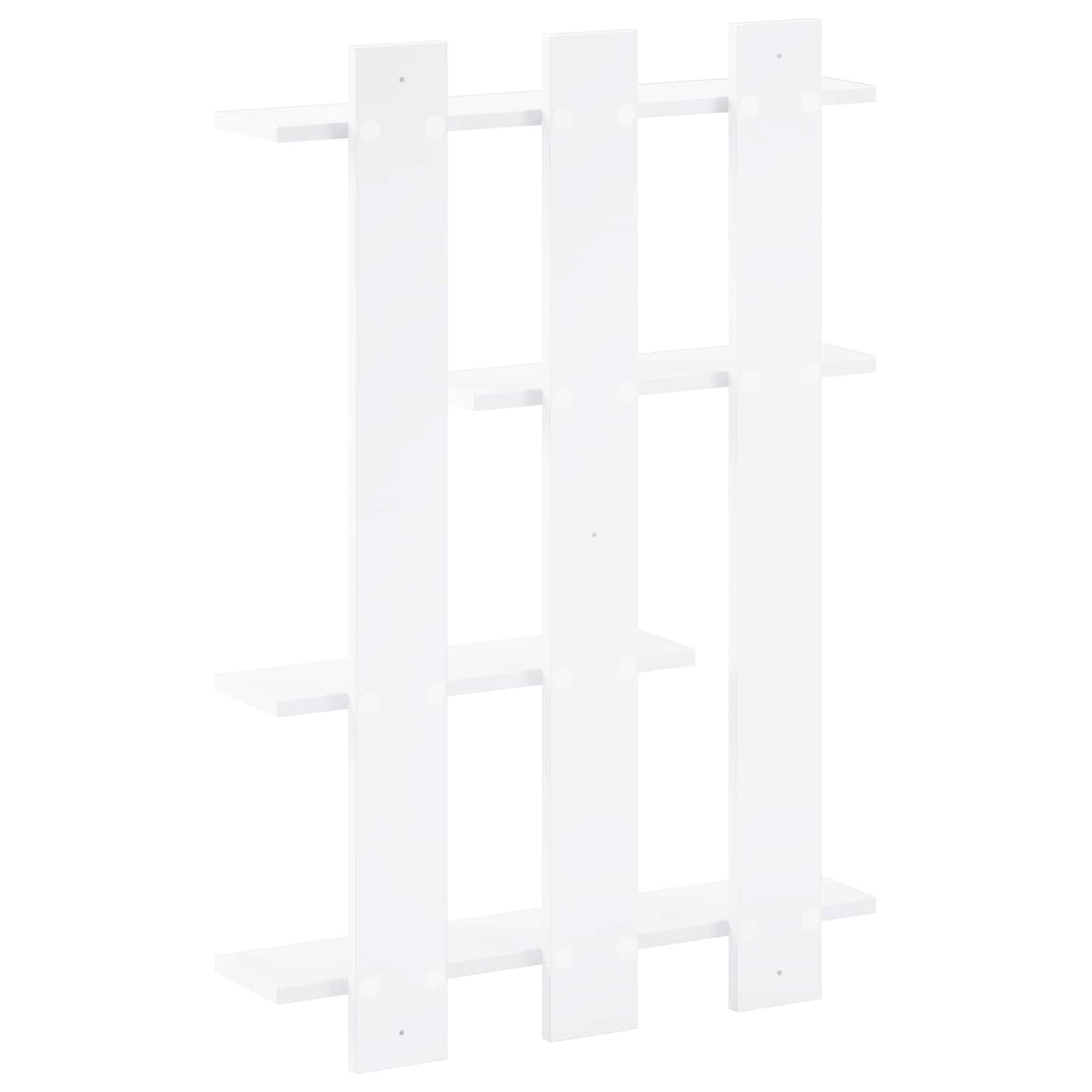 vidaXL Wall Shelf White 61 x 13.5 x 88 cm Engineered Wood