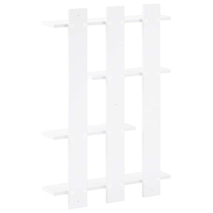 vidaXL Wall Shelf White 61 x 13.5 x 88 cm Engineered Wood