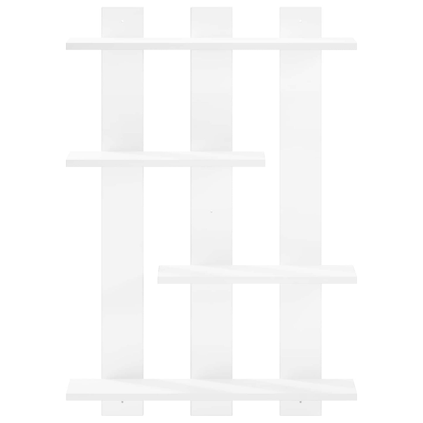 vidaXL Wall Shelf White 61 x 13.5 x 88 cm Engineered Wood