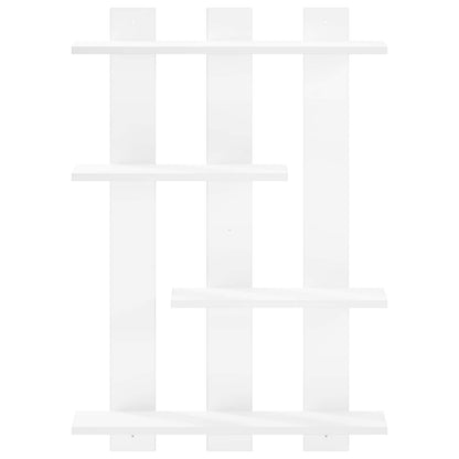vidaXL Wall Shelf White 61 x 13.5 x 88 cm Engineered Wood