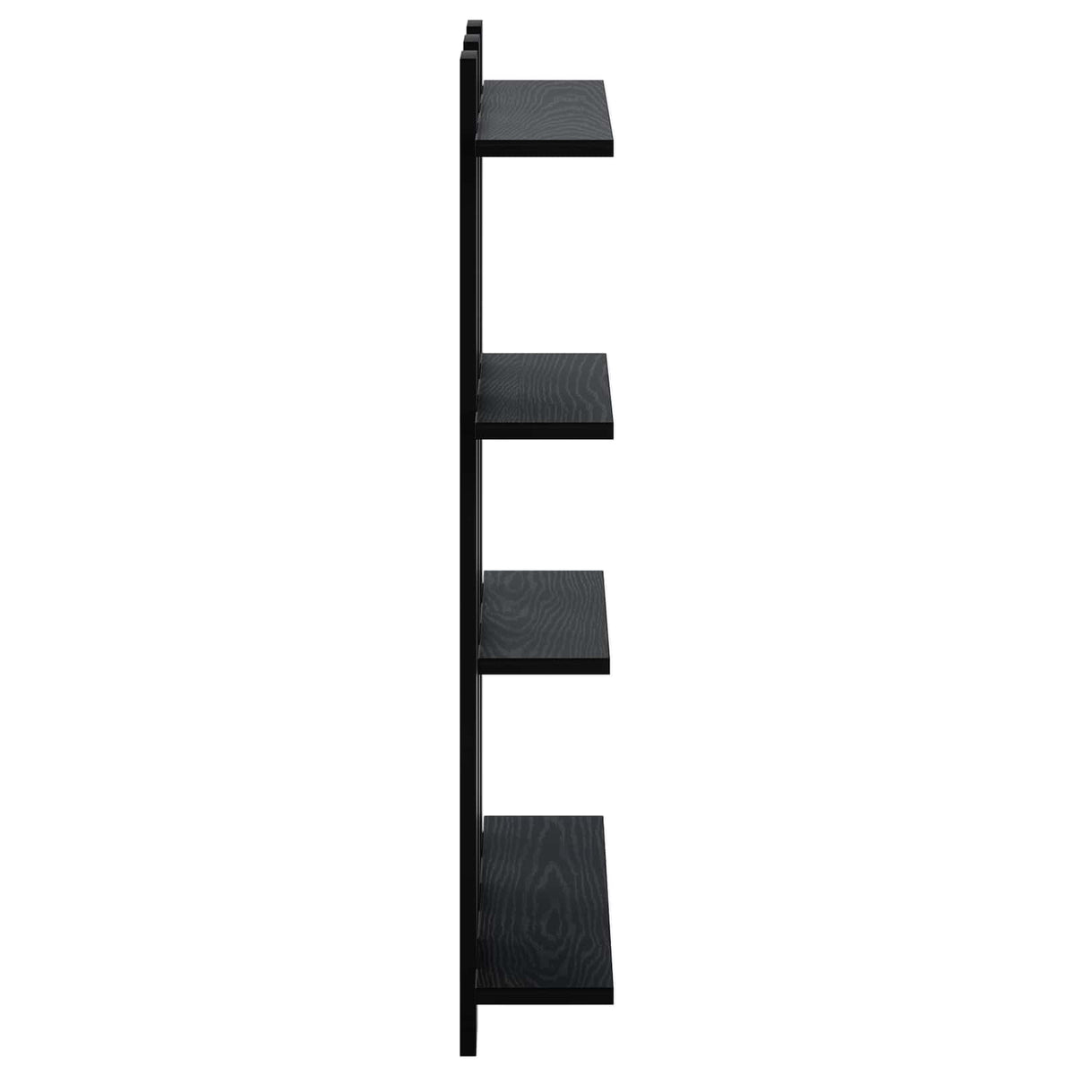 vidaXL Wall Shelf Black Oak 61 x 13.5 x 88 cm Engineered Wood