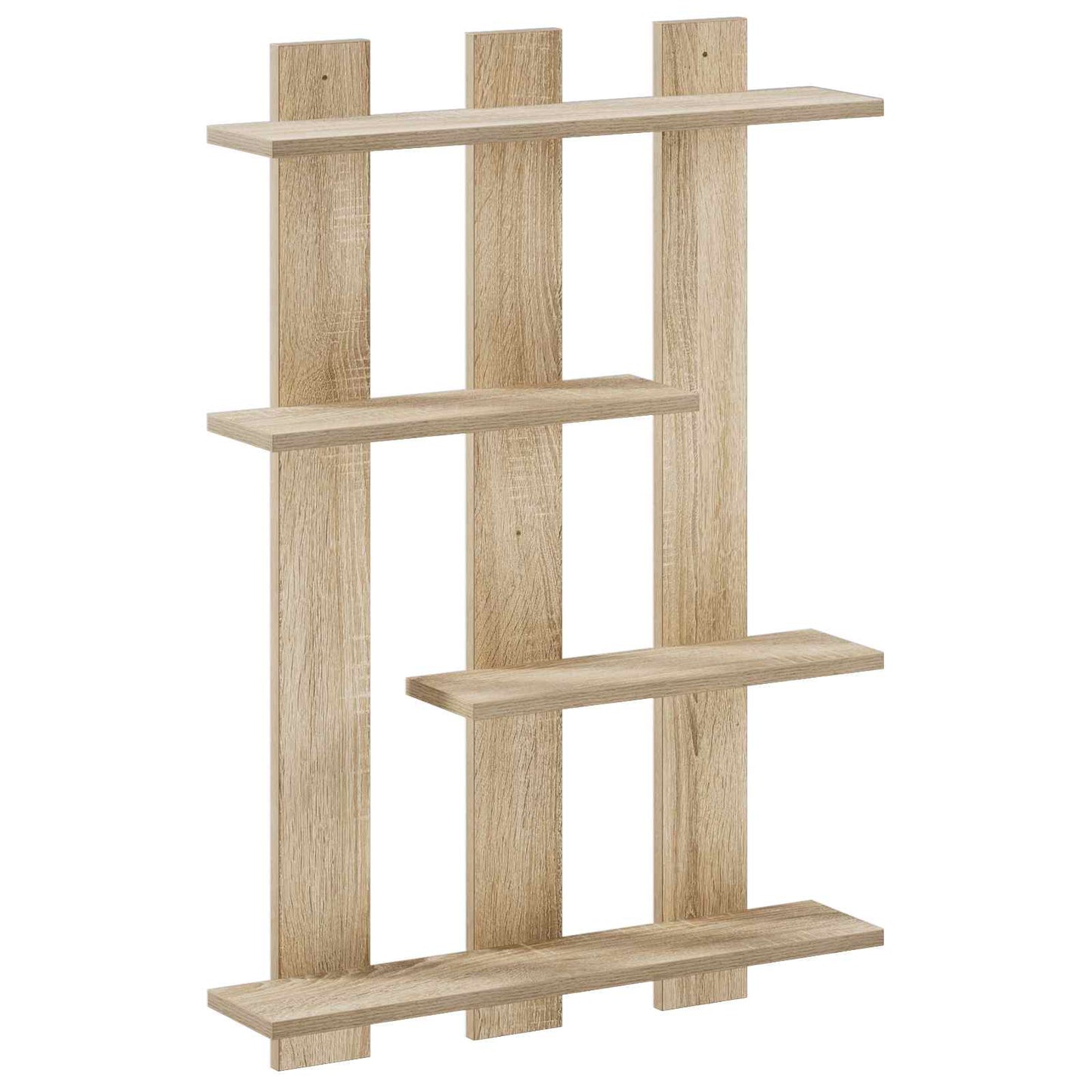 vidaXL Wall Shelf Sonoma Oak 61 x 13.5 x 88 cm Engineered Wood