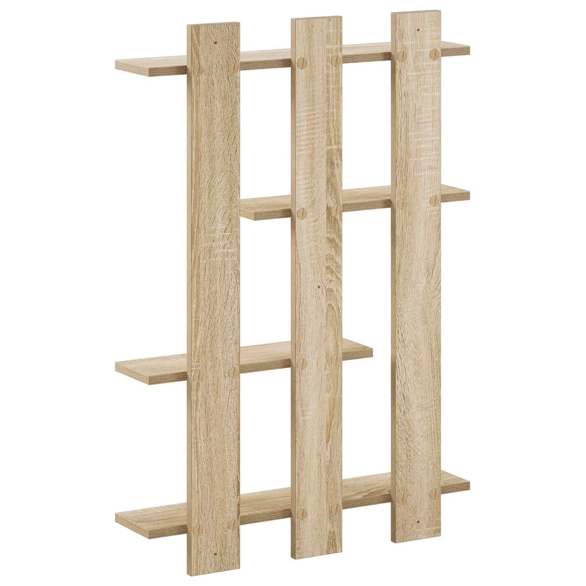 vidaXL Wall Shelf Sonoma Oak 61 x 13.5 x 88 cm Engineered Wood