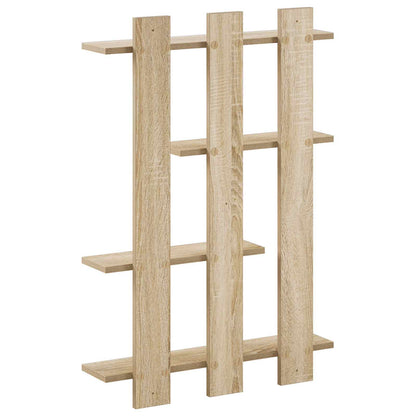 vidaXL Wall Shelf Sonoma Oak 61 x 13.5 x 88 cm Engineered Wood