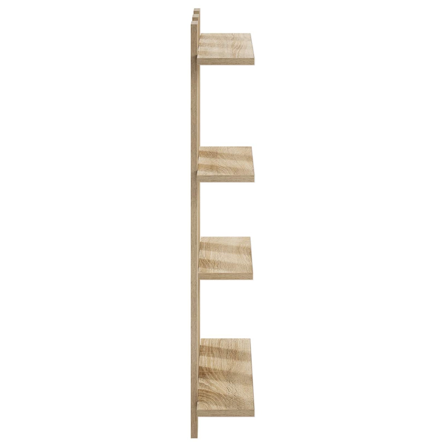 vidaXL Wall Shelf Sonoma Oak 61 x 13.5 x 88 cm Engineered Wood