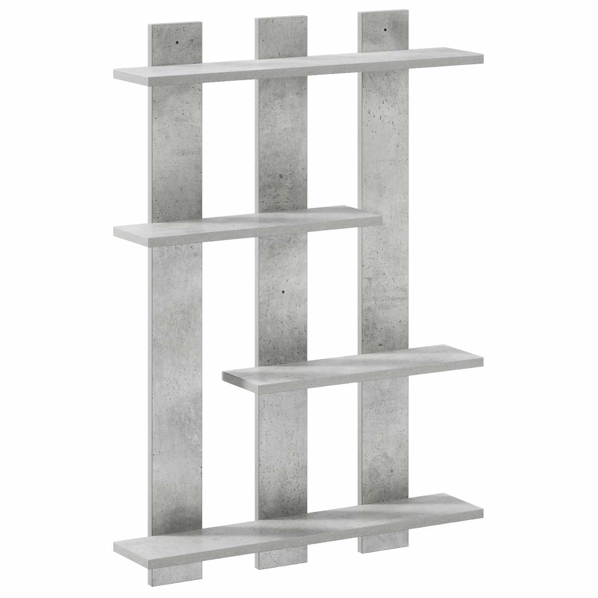 vidaXL Wall Shelf Concrete Grey 61 x 13.5 x 88 cm Engineered Wood