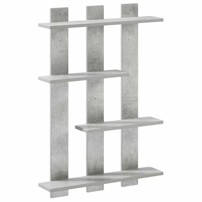 vidaXL Wall Shelf Concrete Grey 61 x 13.5 x 88 cm Engineered Wood