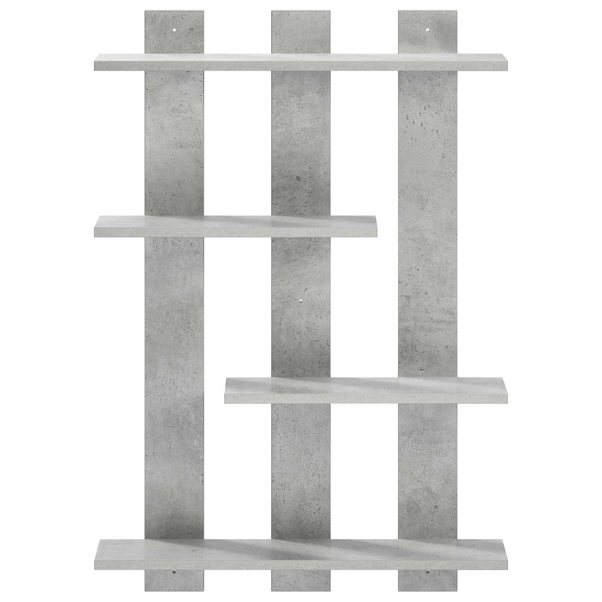 vidaXL Wall Shelf Concrete Grey 61 x 13.5 x 88 cm Engineered Wood