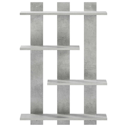 vidaXL Wall Shelf Concrete Grey 61 x 13.5 x 88 cm Engineered Wood
