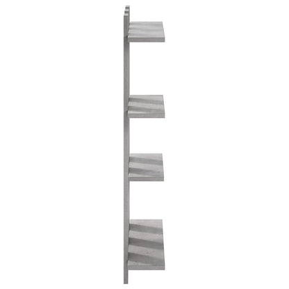 vidaXL Wall Shelf Concrete Grey 61 x 13.5 x 88 cm Engineered Wood