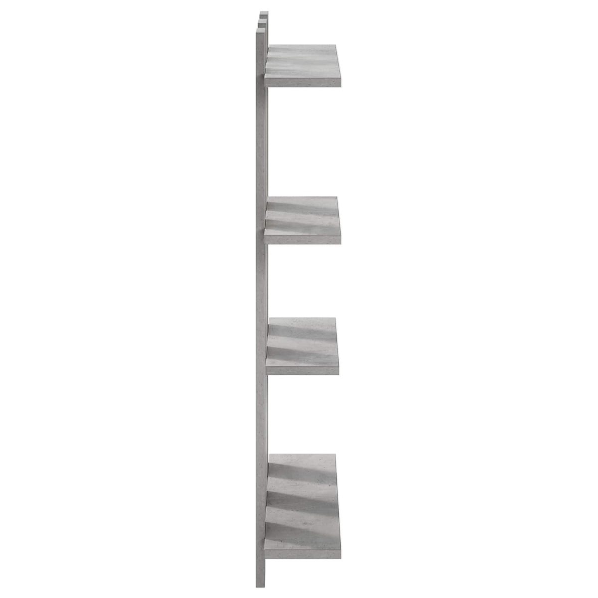 vidaXL Wall Shelf Concrete Grey 61 x 13.5 x 88 cm Engineered Wood