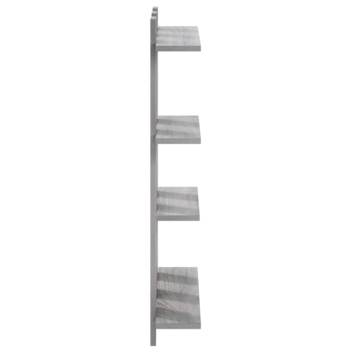 vidaXL Wall Shelf Grey Sonoma 61 x 13.5 x 88 cm Engineered Wood