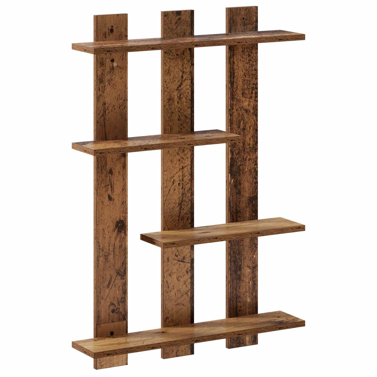 vidaXL Wall Shelf Old Wood 61 x 13.5 x 88 cm Engineered Wood