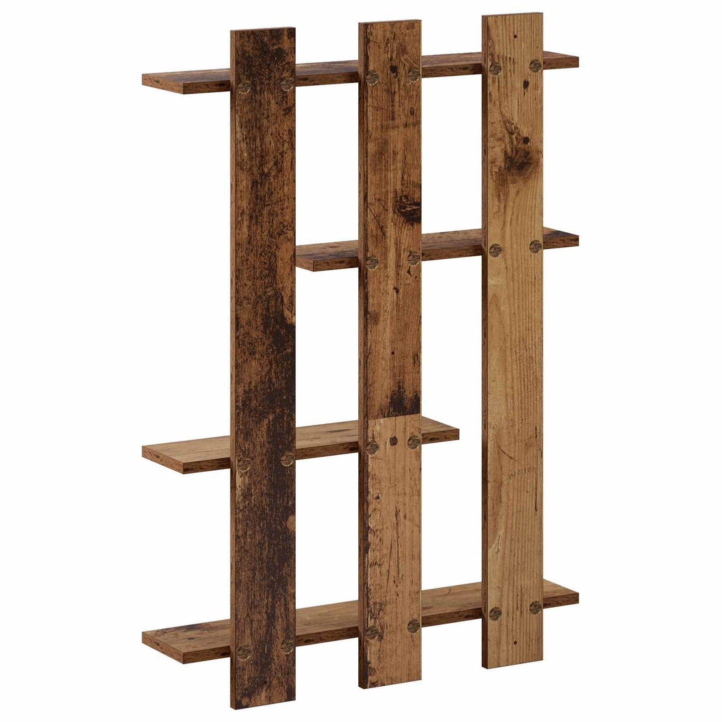 vidaXL Wall Shelf Old Wood 61 x 13.5 x 88 cm Engineered Wood