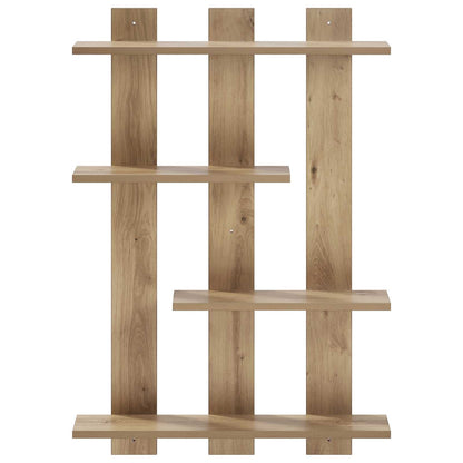 vidaXL Wall Shelf Artisan Oak 61 x 13.5 x 88 cm Engineered Wood