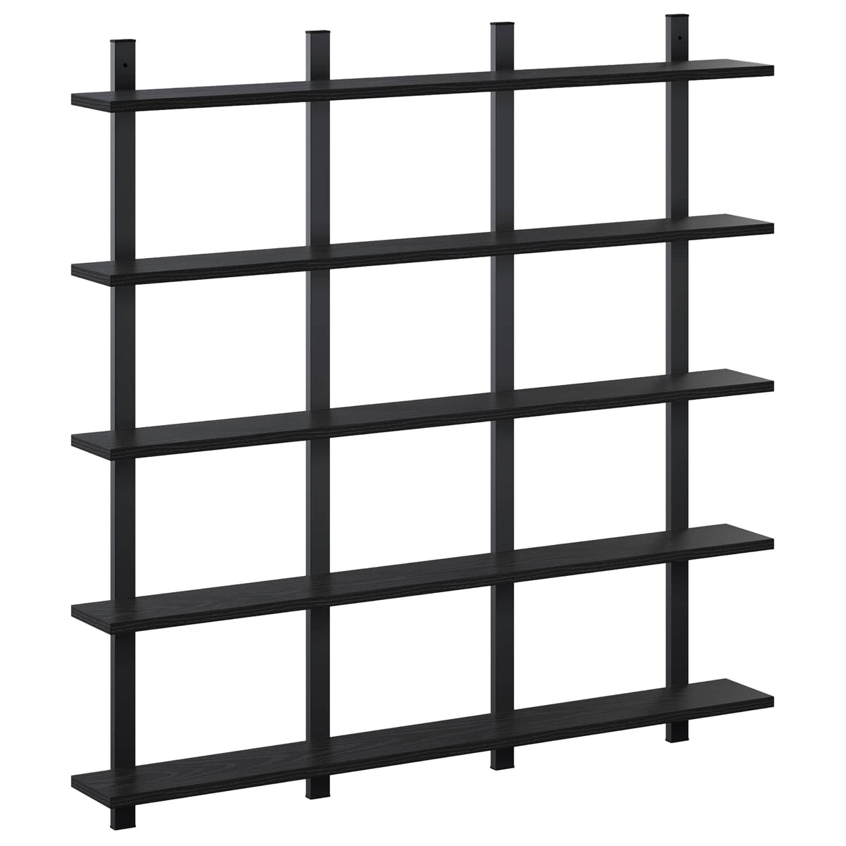 vidaXL Wall Shelf Black Oak 102 x 13.5 x 102 cm Engineered Wood