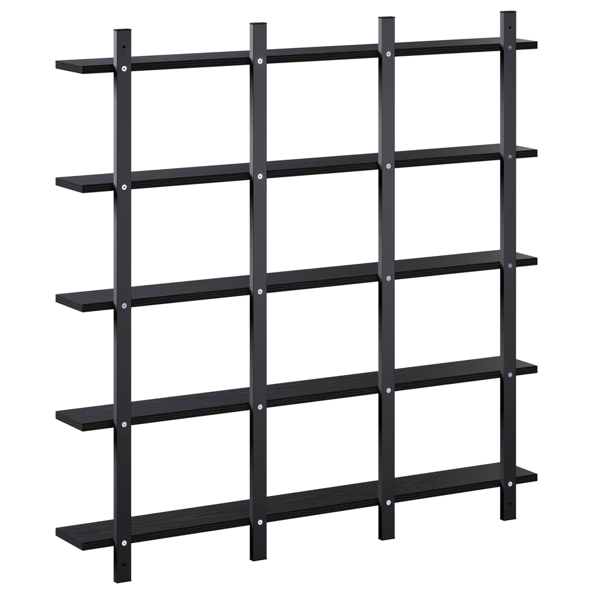 vidaXL Wall Shelf Black Oak 102 x 13.5 x 102 cm Engineered Wood