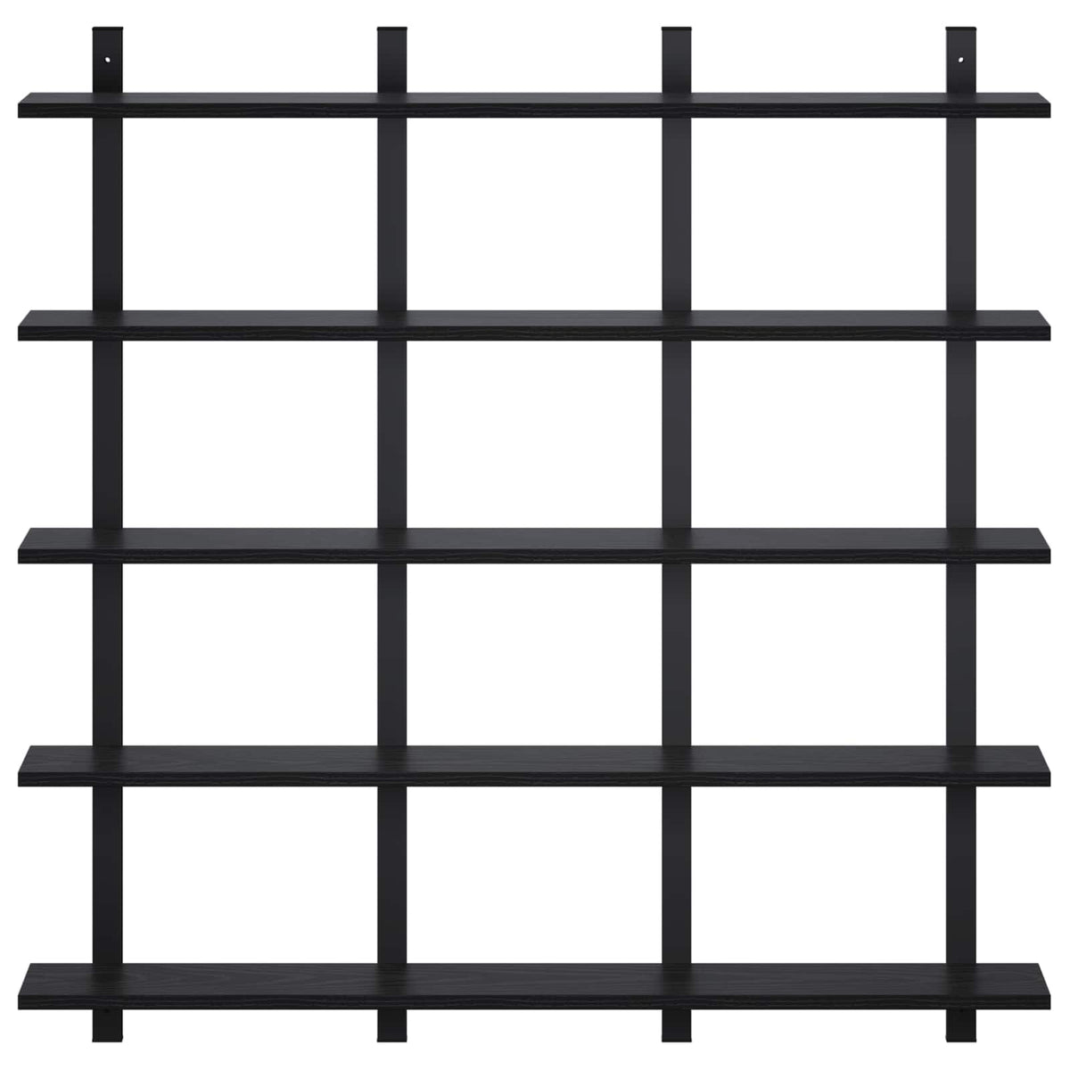 vidaXL Wall Shelf Black Oak 102 x 13.5 x 102 cm Engineered Wood