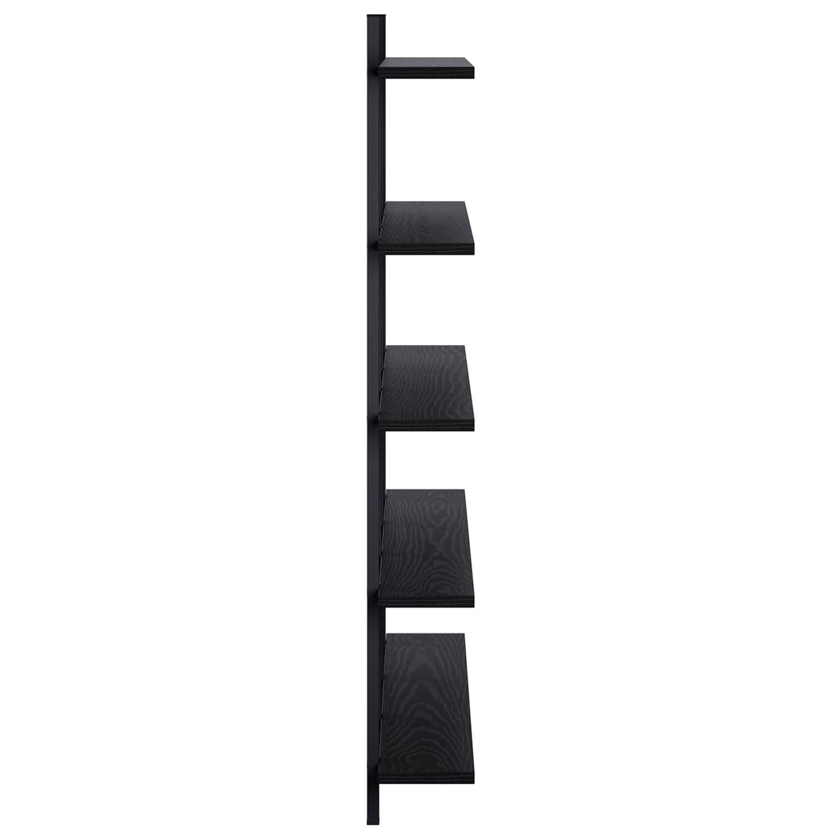 vidaXL Wall Shelf Black Oak 102 x 13.5 x 102 cm Engineered Wood