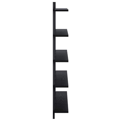 vidaXL Wall Shelf Black Oak 102 x 13.5 x 102 cm Engineered Wood