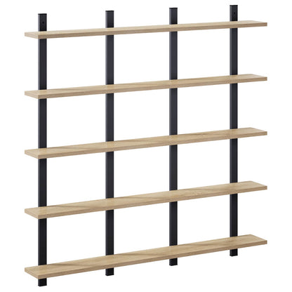 vidaXL Wall Shelf Sonoma Oak 102 x 13.5 x 102 cm Engineered Wood