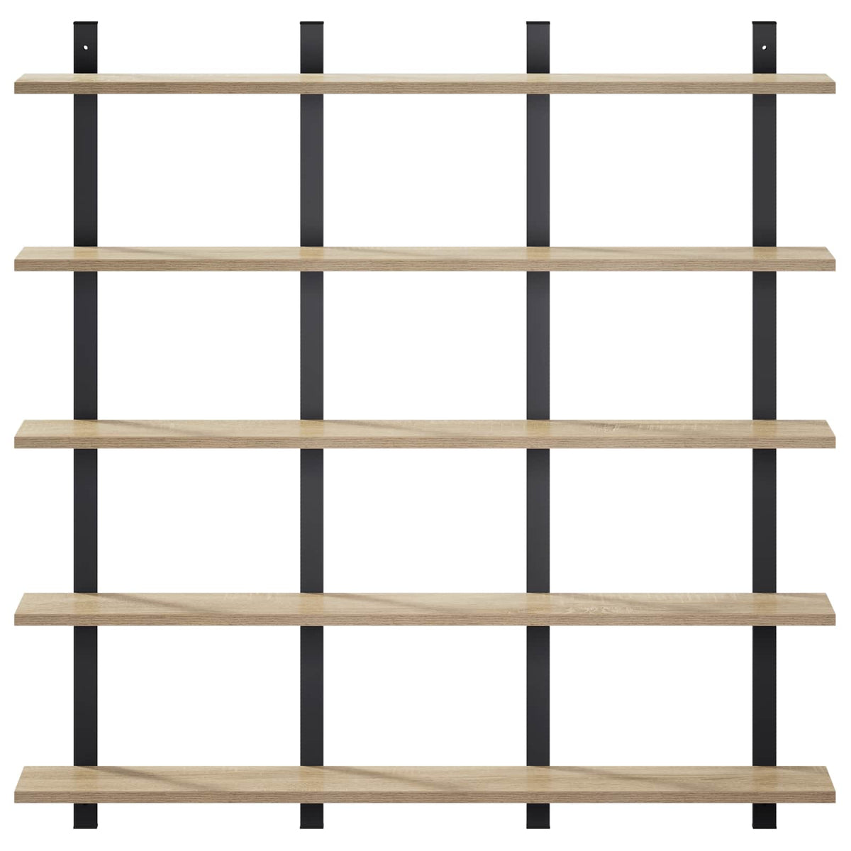 vidaXL Wall Shelf Sonoma Oak 102 x 13.5 x 102 cm Engineered Wood