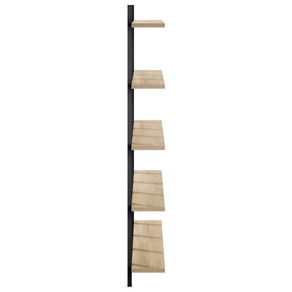 vidaXL Wall Shelf Sonoma Oak 102 x 13.5 x 102 cm Engineered Wood