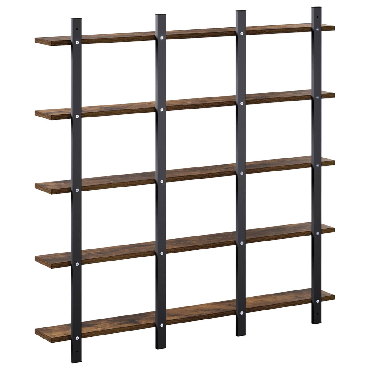 vidaXL Wall Shelf Smoked Oak 102 x 13.5 x 102 cm Engineered Wood
