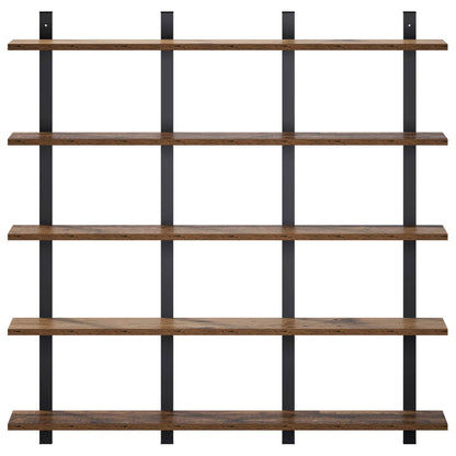vidaXL Wall Shelf Old Wood 102 x 13.5 x 102 cm Engineered Wood