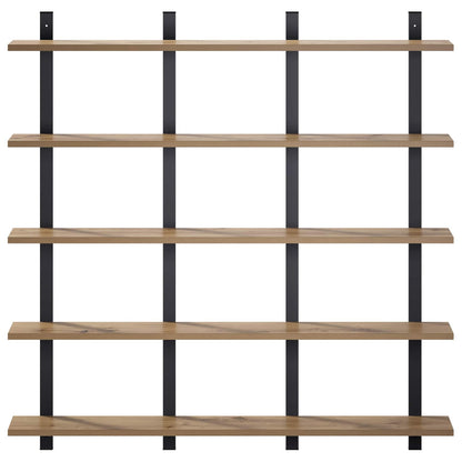 vidaXL Wall Shelf Artisan Oak 102 x 13.5 x 102 cm Engineered Wood