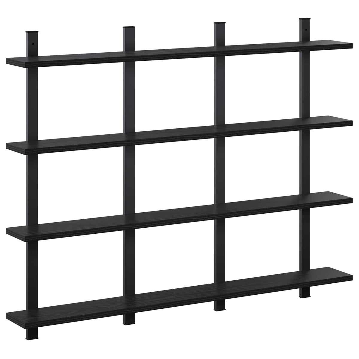 vidaXL Wall Shelf Black Oak 102 x 13.5 x 80 cm Engineered Wood