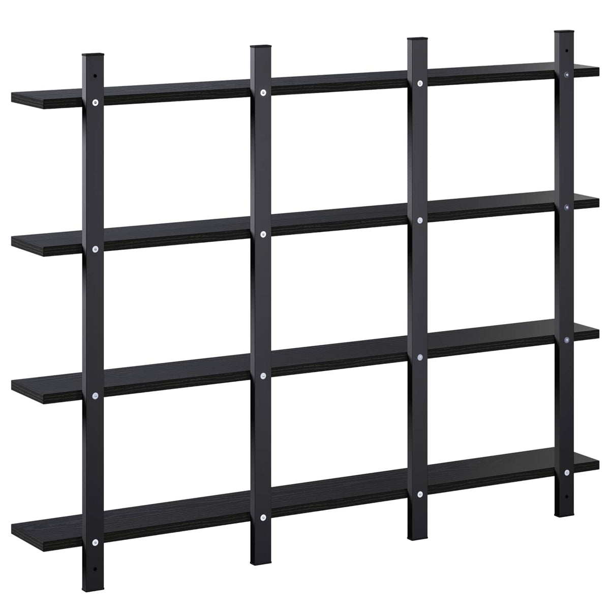 vidaXL Wall Shelf Black Oak 102 x 13.5 x 80 cm Engineered Wood