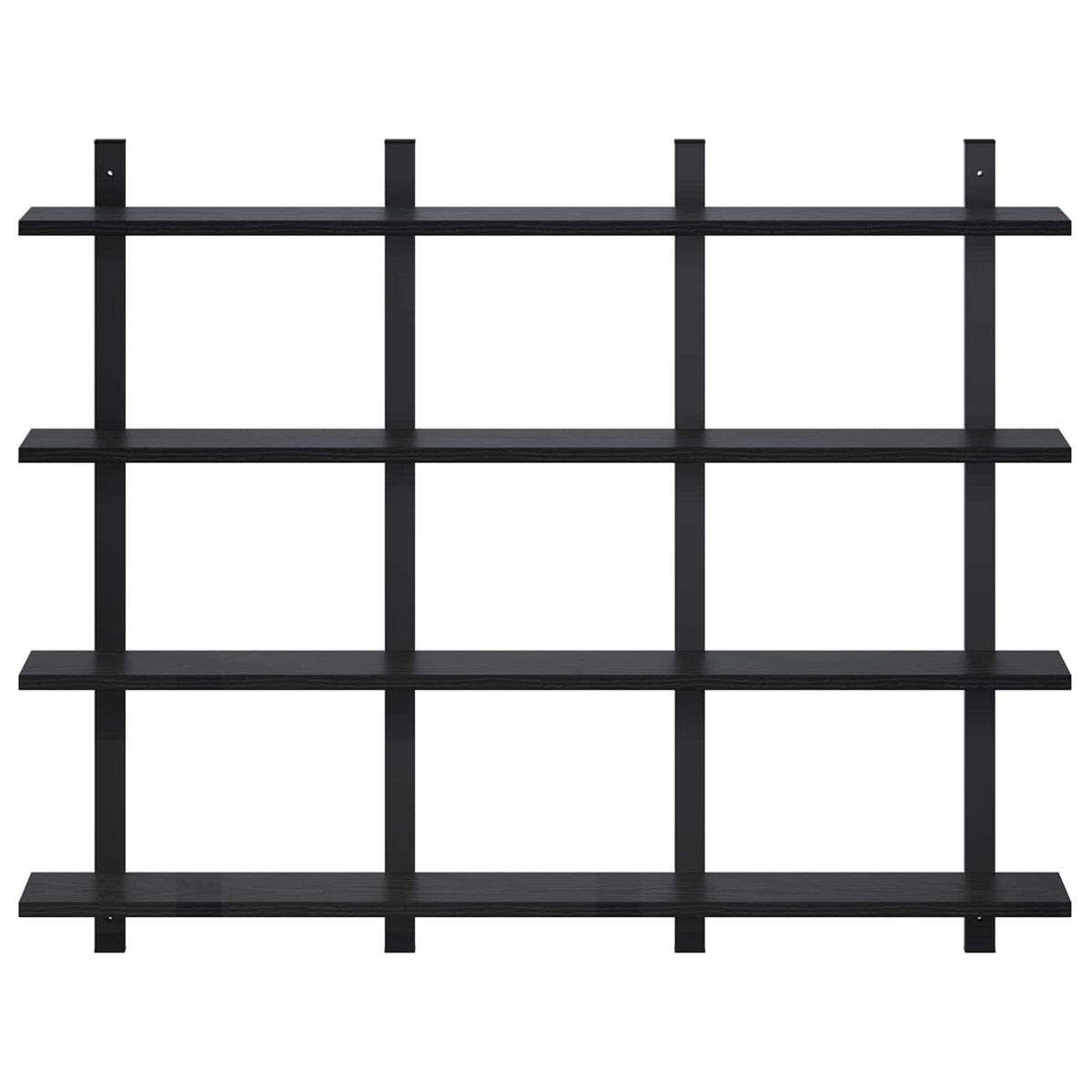 vidaXL Wall Shelf Black Oak 102 x 13.5 x 80 cm Engineered Wood