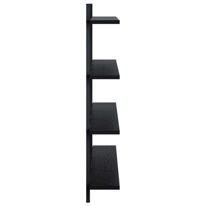 vidaXL Wall Shelf Black Oak 102 x 13.5 x 80 cm Engineered Wood