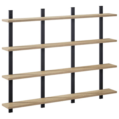 vidaXL Wall Shelf Sonoma Oak 102 x 13.5 x 80 cm Engineered Wood