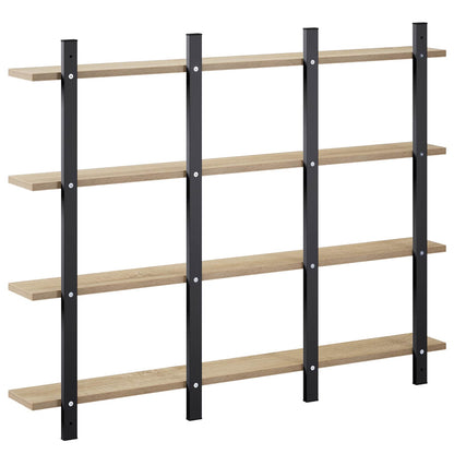 vidaXL Wall Shelf Sonoma Oak 102 x 13.5 x 80 cm Engineered Wood