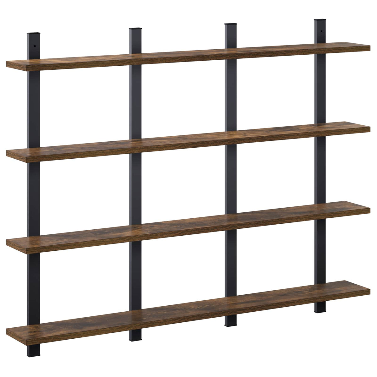 vidaXL Wall Shelf Smoked Oak 102 x 13.5 x 80 cm Engineered Wood
