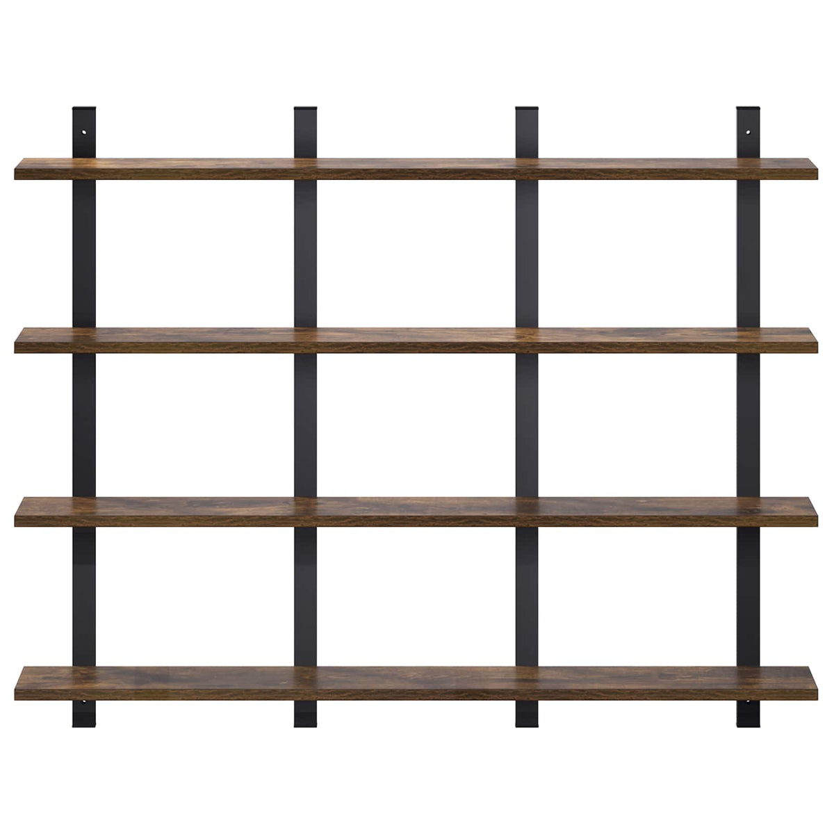 vidaXL Wall Shelf Smoked Oak 102 x 13.5 x 80 cm Engineered Wood