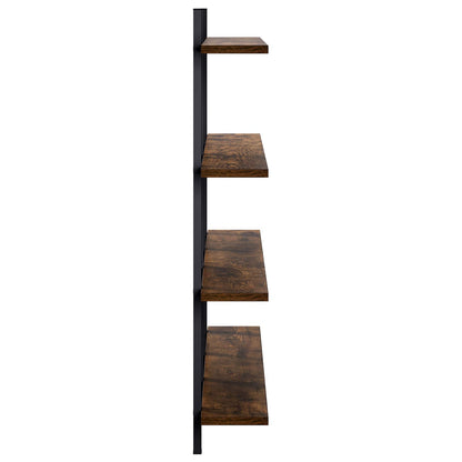vidaXL Wall Shelf Smoked Oak 102 x 13.5 x 80 cm Engineered Wood