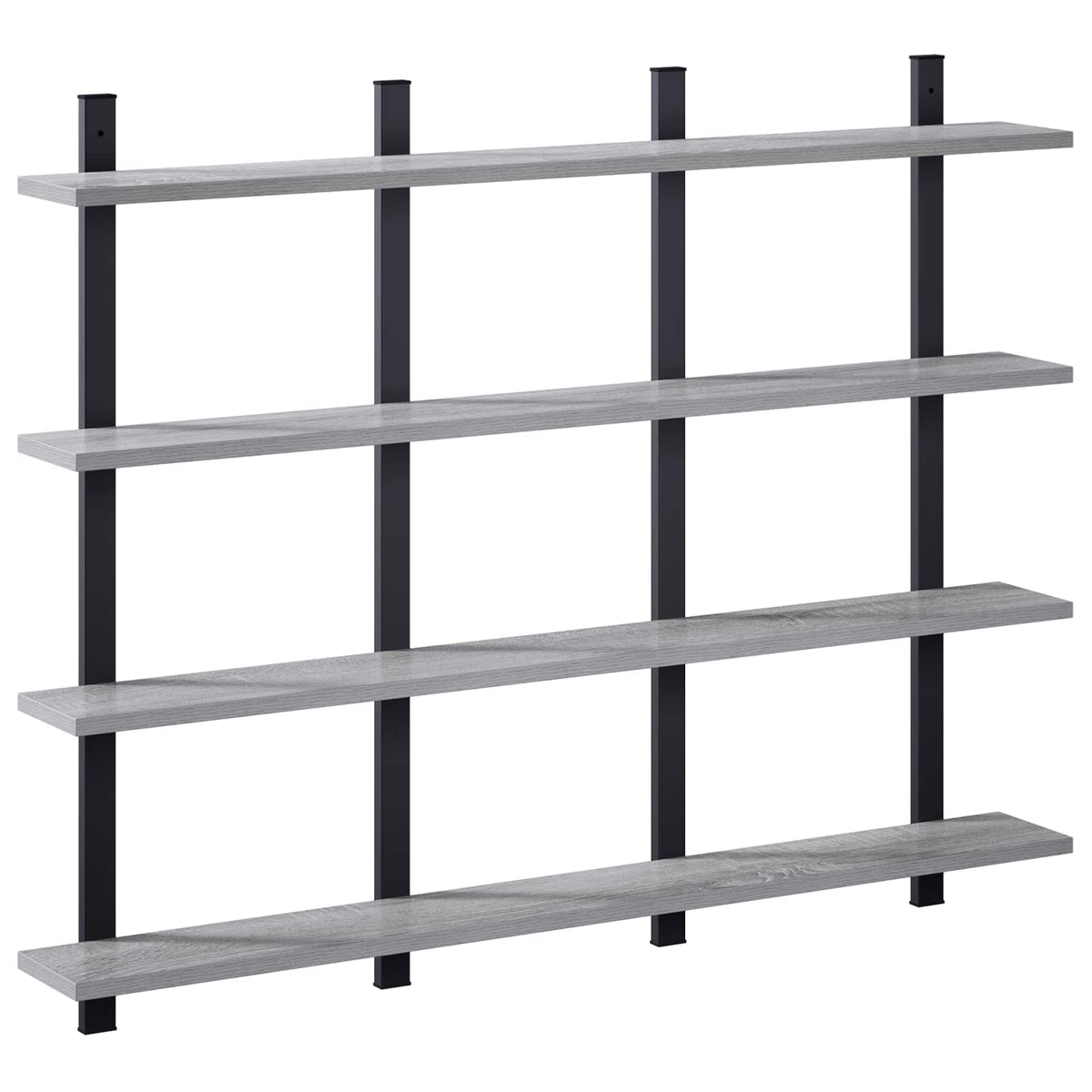 vidaXL Wall Shelf Grey Sonoma 102 x 13.5 x 80 cm Engineered Wood