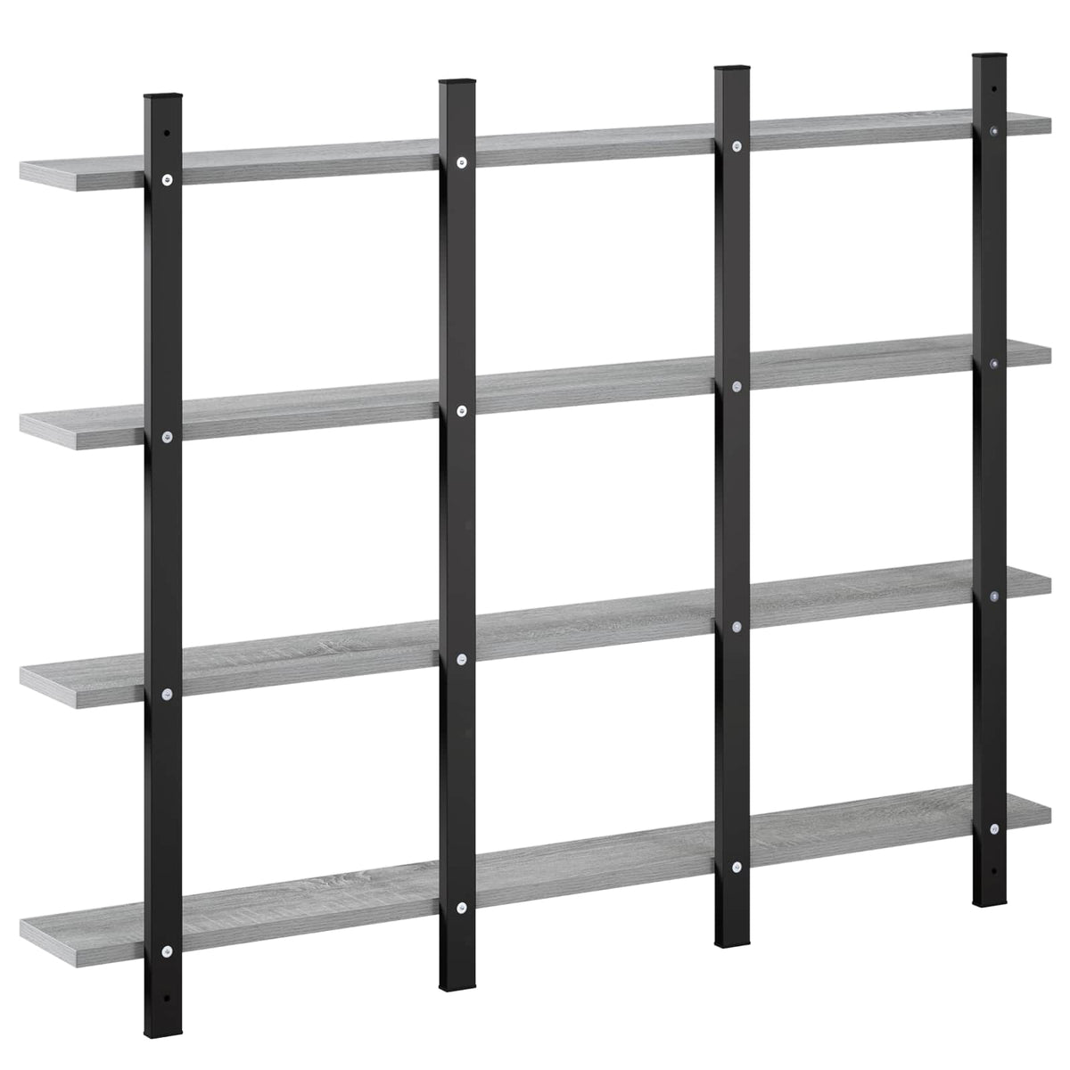 vidaXL Wall Shelf Grey Sonoma 102 x 13.5 x 80 cm Engineered Wood