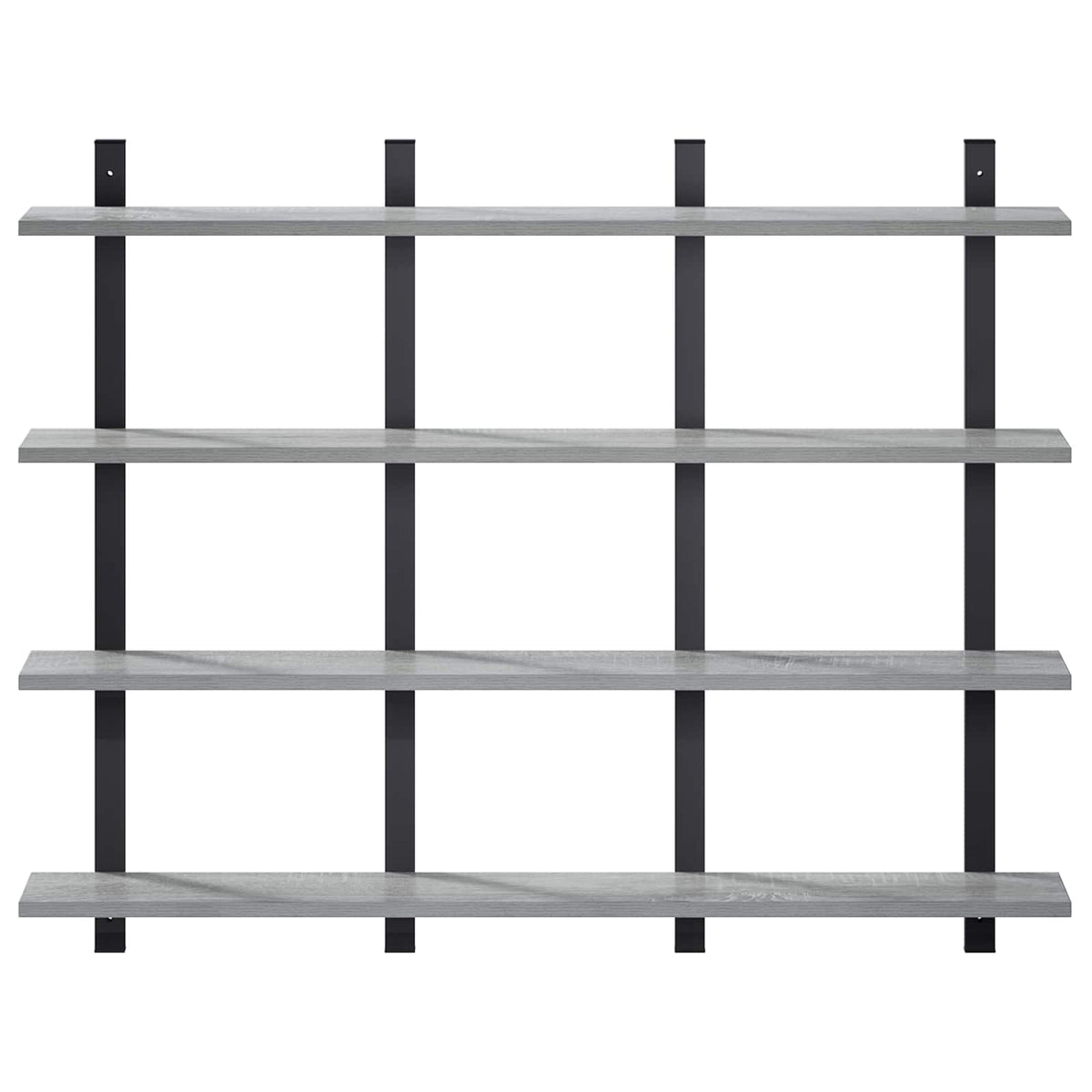 vidaXL Wall Shelf Grey Sonoma 102 x 13.5 x 80 cm Engineered Wood