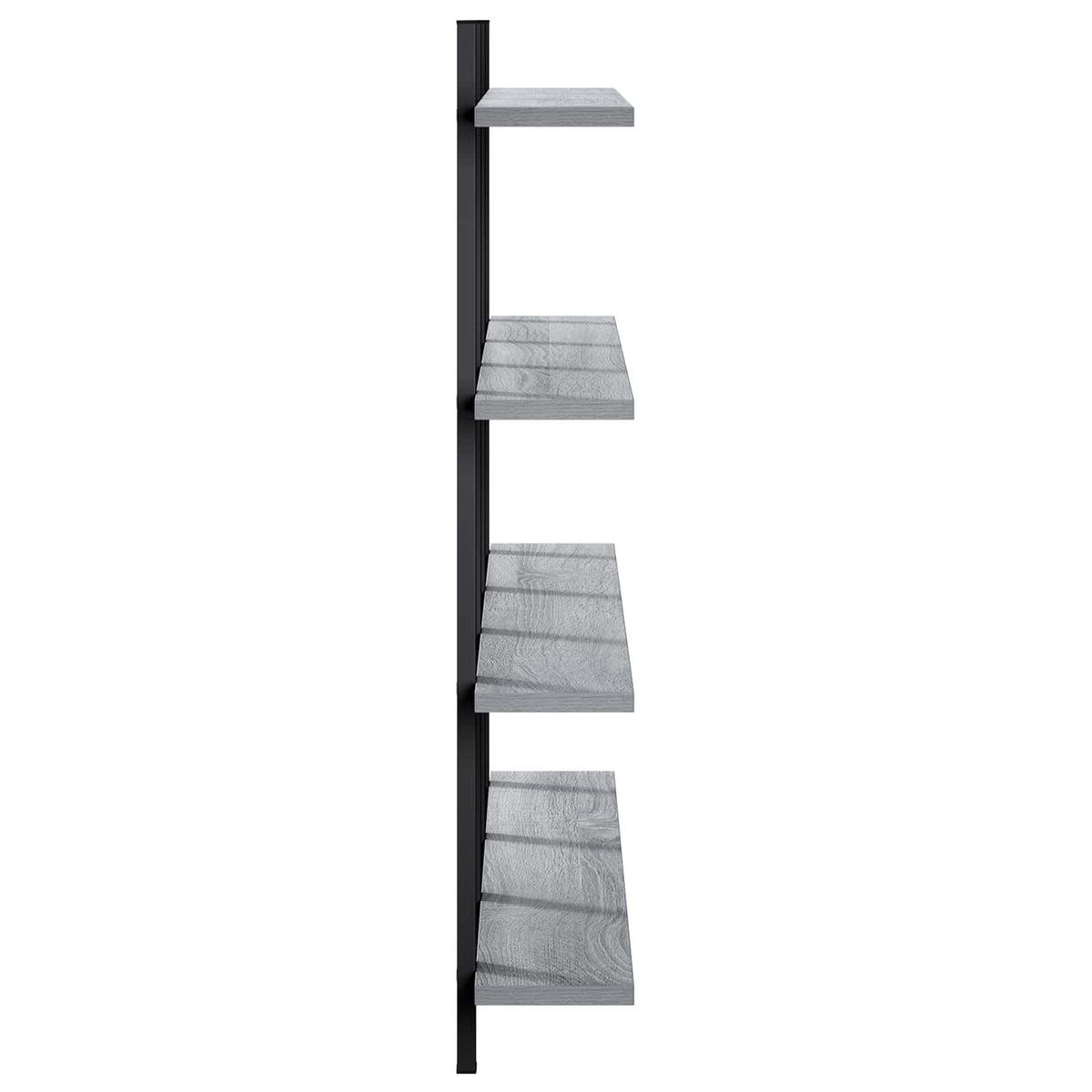 vidaXL Wall Shelf Grey Sonoma 102 x 13.5 x 80 cm Engineered Wood