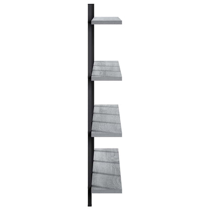vidaXL Wall Shelf Grey Sonoma 102 x 13.5 x 80 cm Engineered Wood