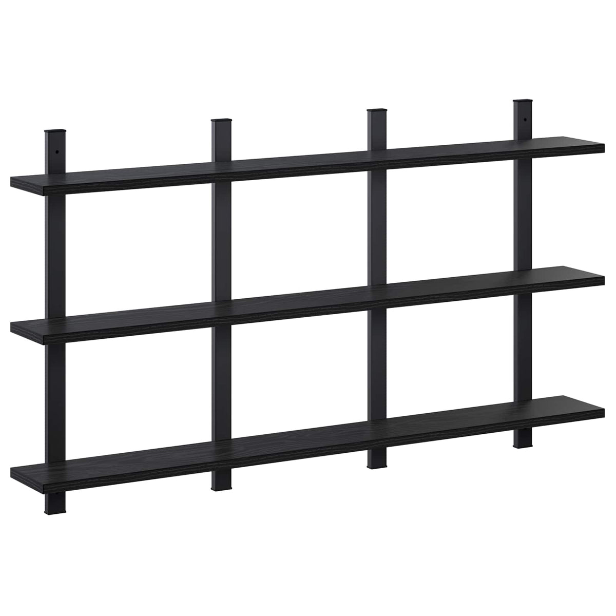 vidaXL Wall Shelf Black Oak 102 x 13.5 x 58 cm Engineered Wood