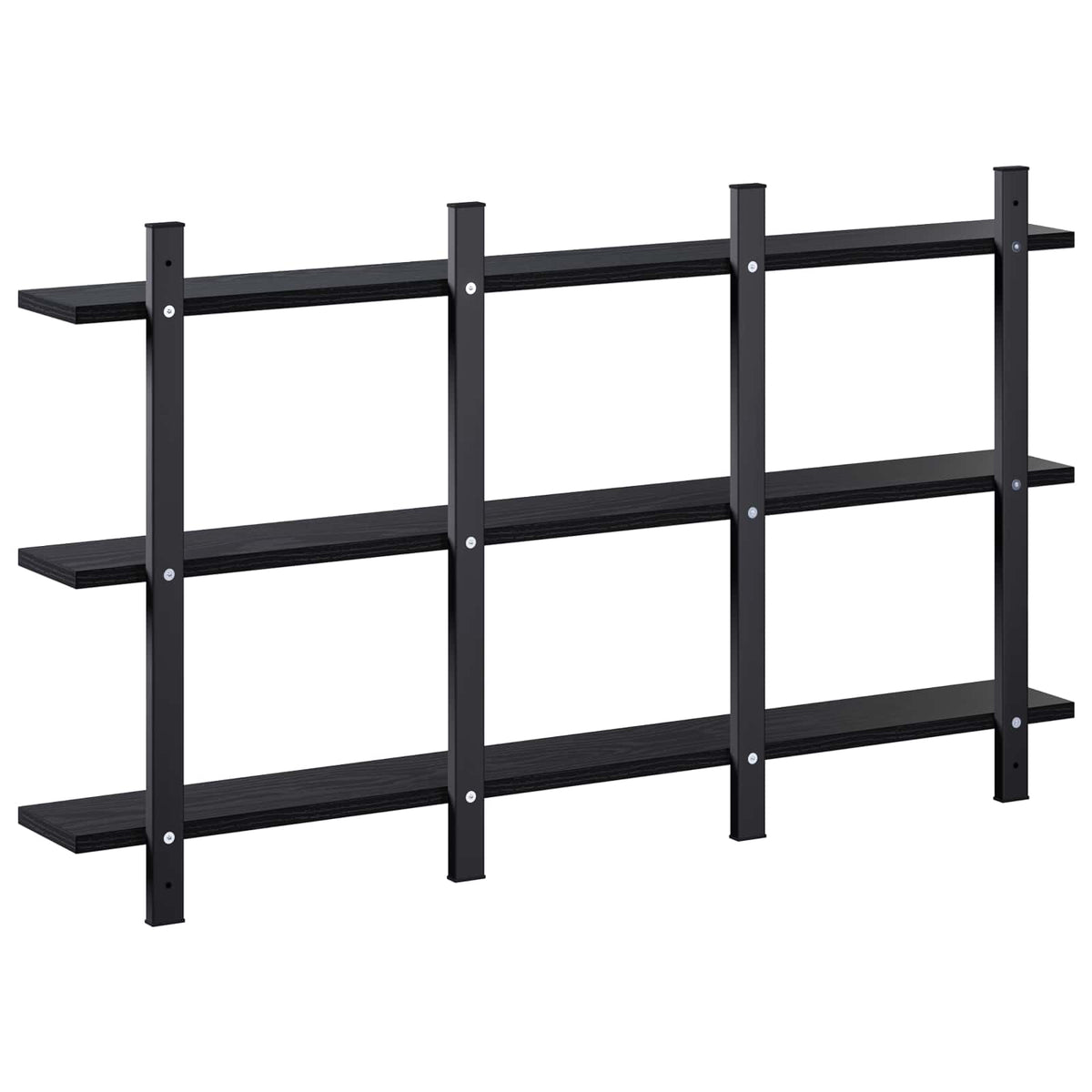 vidaXL Wall Shelf Black Oak 102 x 13.5 x 58 cm Engineered Wood